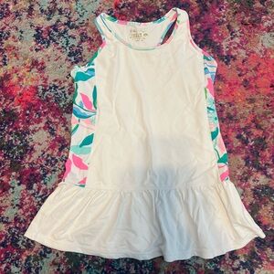 Lilly Pulitzer girls small White Dress with Pink and Blue Accents